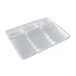 White Disposable Compartment Dental Trays - DPT01, 400 per pack