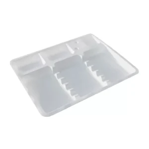 White Disposable Compartment Dental Trays - DPT01, 400 per pack
