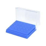 Blue 24-Slot Square Bur Storage Box - BB02, 1 box