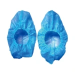 PE Plastic Shoe Covers – Blue, 40 × 15 cm, 100 Pieces