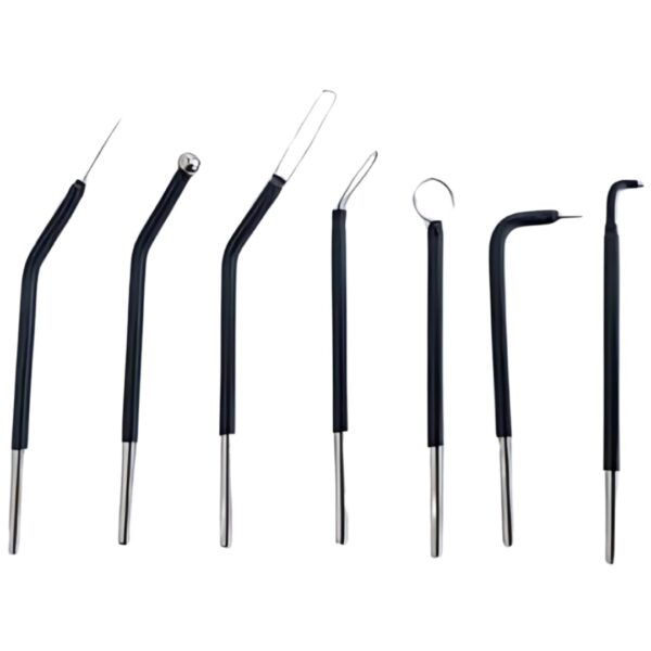 7-Piece Dental Electrodes Set with Reusable Tips – Black – Ideal for Student Training and Practice